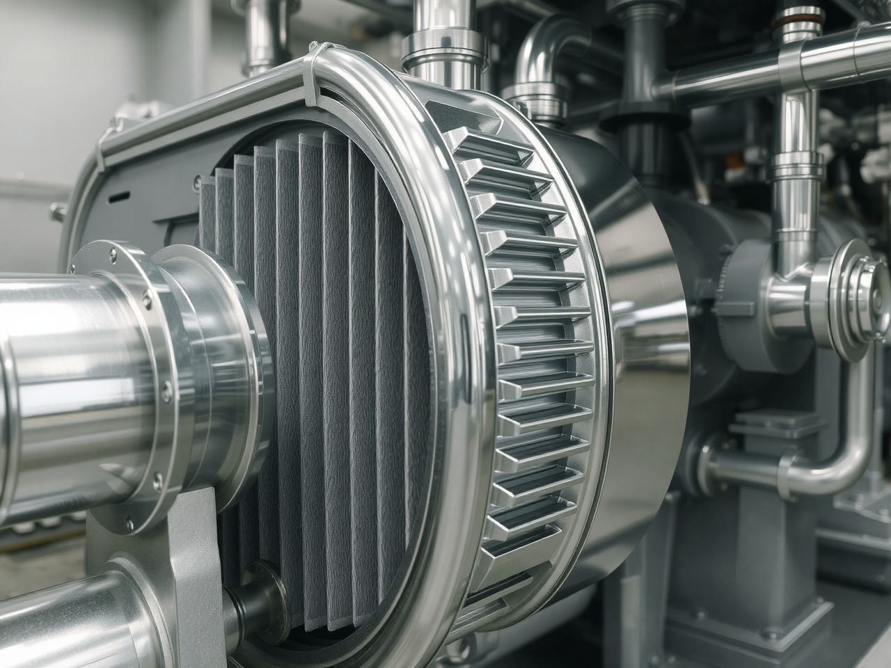 Az intercooler csökkenti a sűrített levegő hőmérsékletét.