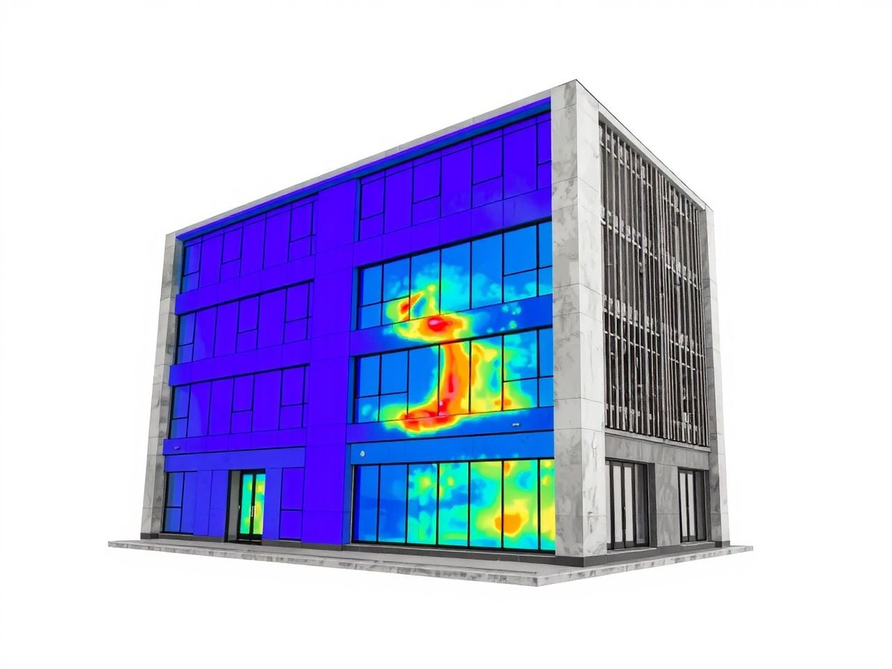 Az épületdiagnosztika termográfiával feltárja a hőveszteségek okait.