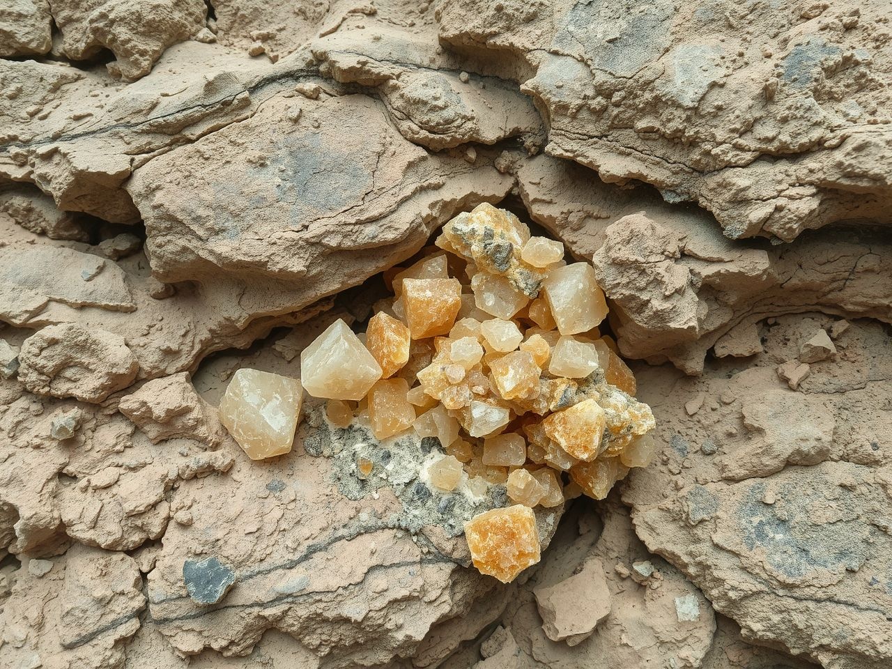 A tellurit ritkán fordul elő aranyérces környezetekben.