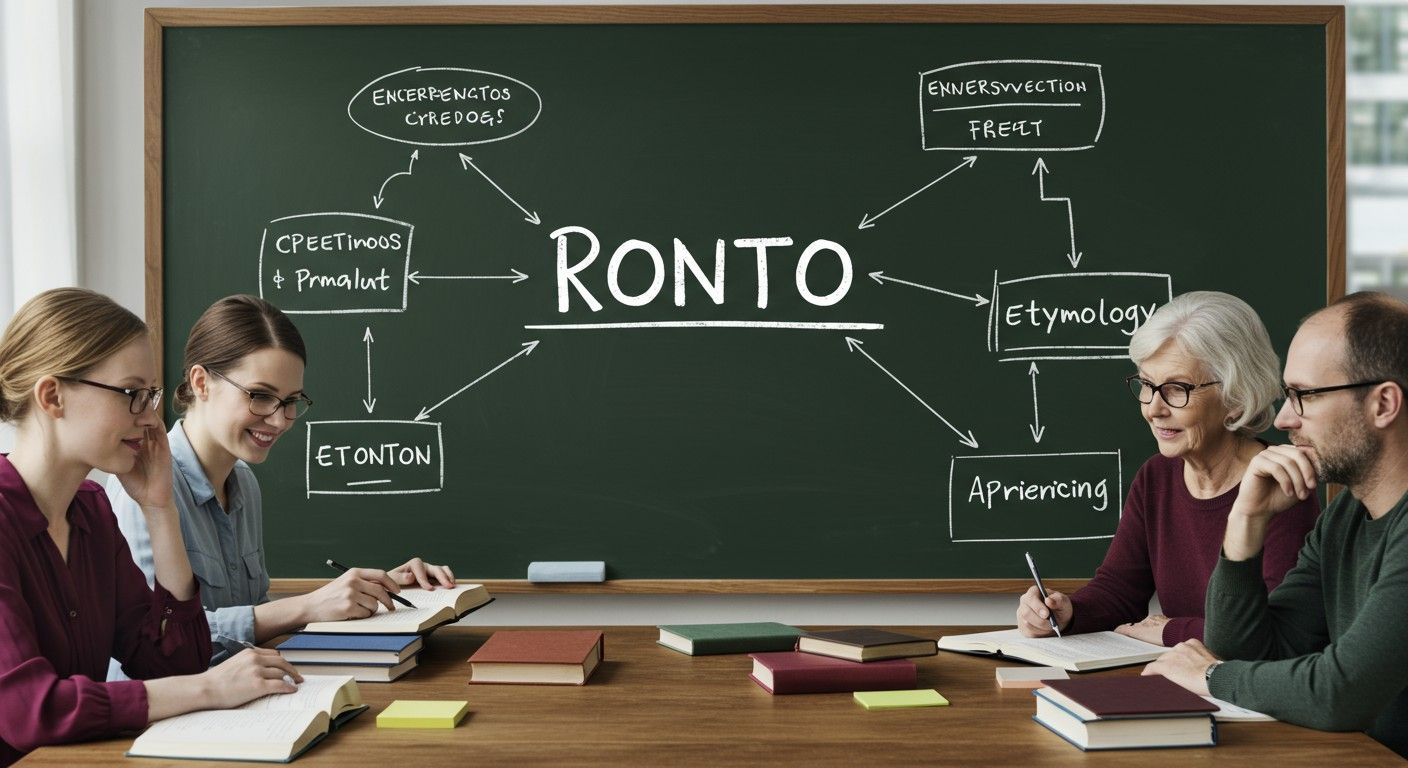 A 'ronto' név a latin 'rondus' szóból ered.