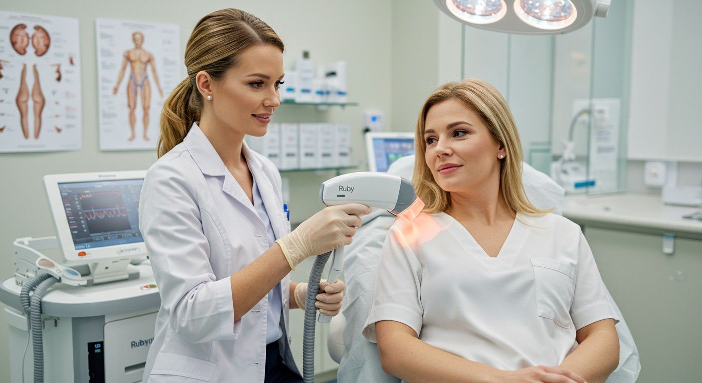 A rubinlézer segít a bőrbetegségek kezelésében.