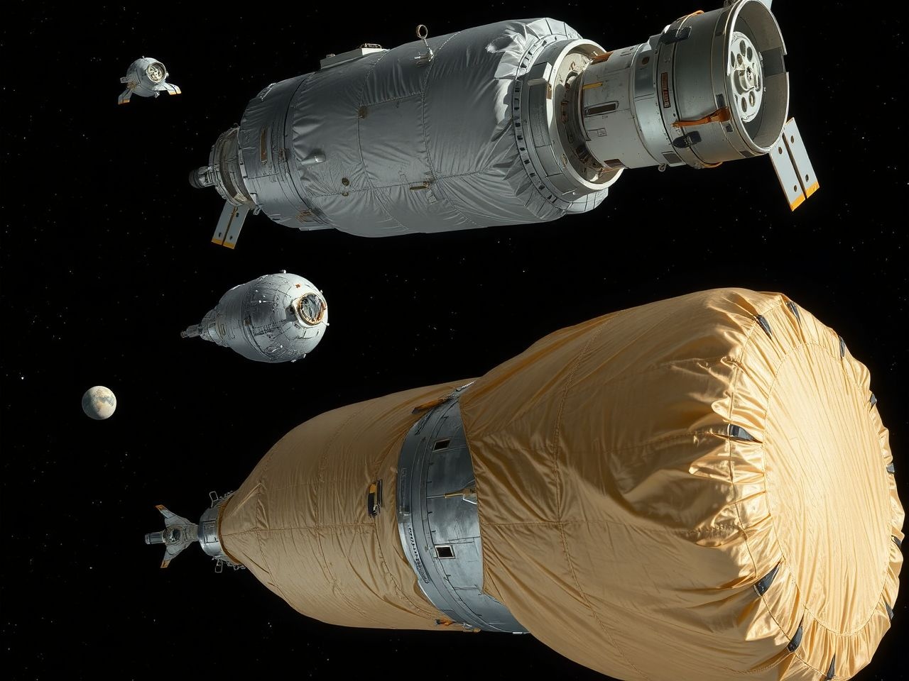 A Voyager űrszondák MLI-je több réteg aranyozott fóliából áll.