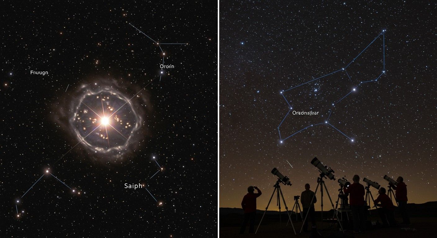 Saiph az Orion csillagképen a második legfényesebb csillag.