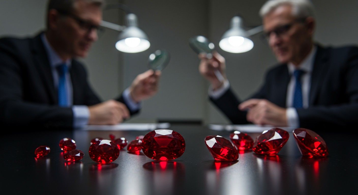 A szintetikus rubinok az iparban népszerűek és megfizethetőek.