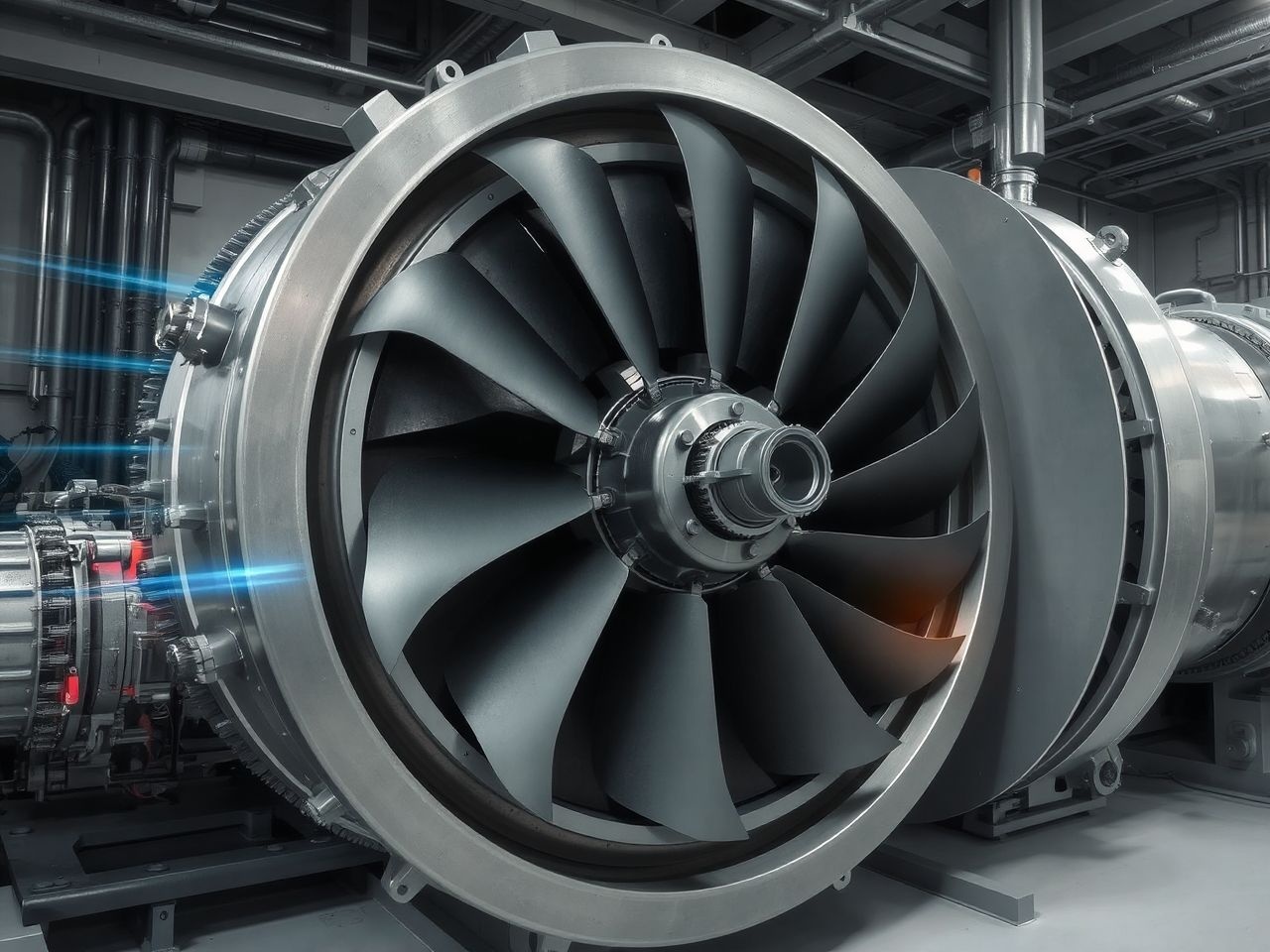 A turbógenerátor mechanikai energiát elektromos energiává alakít egyenletesen.