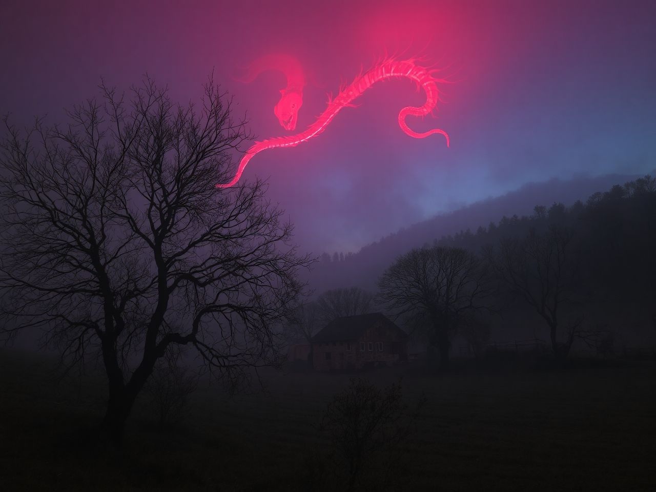 A vörös lidérc a népi hiedelmekben baljós előjelként jelenik meg.