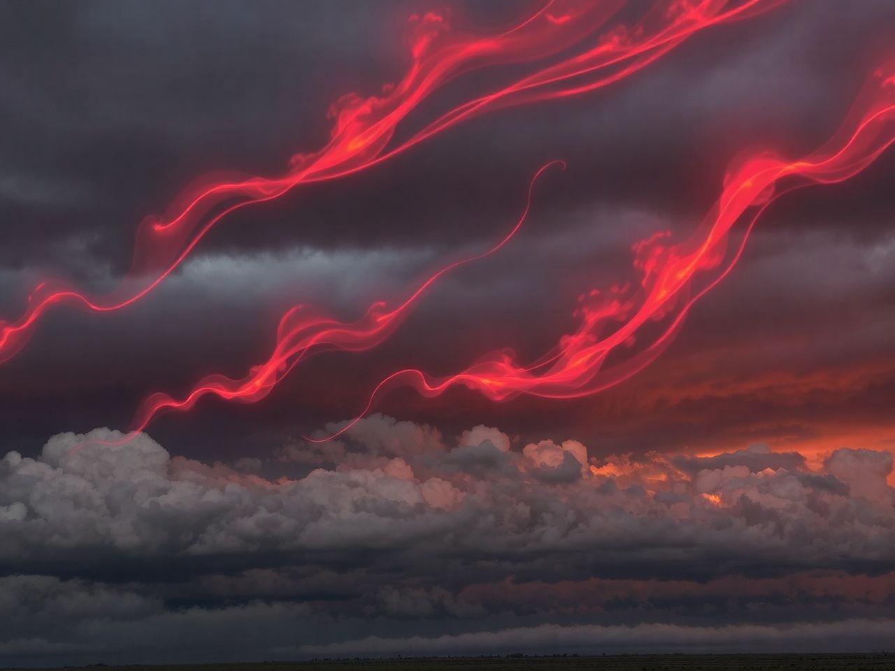 A vörös lidérc morfológiája változatos, alakja dinamikusan változik.