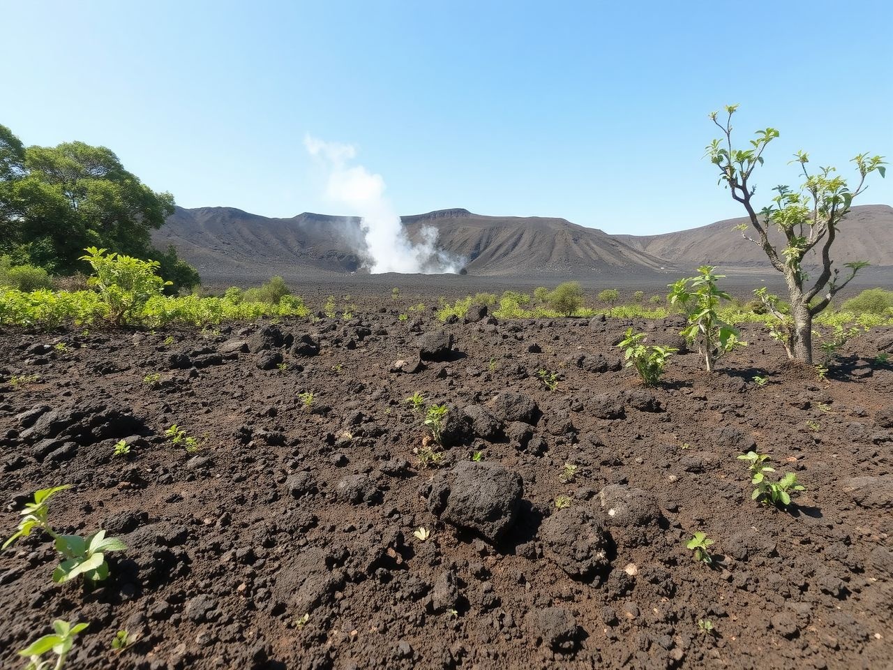 A vulkáni tevékenység termékeny talajt és ásványi anyagokat hoz létre.