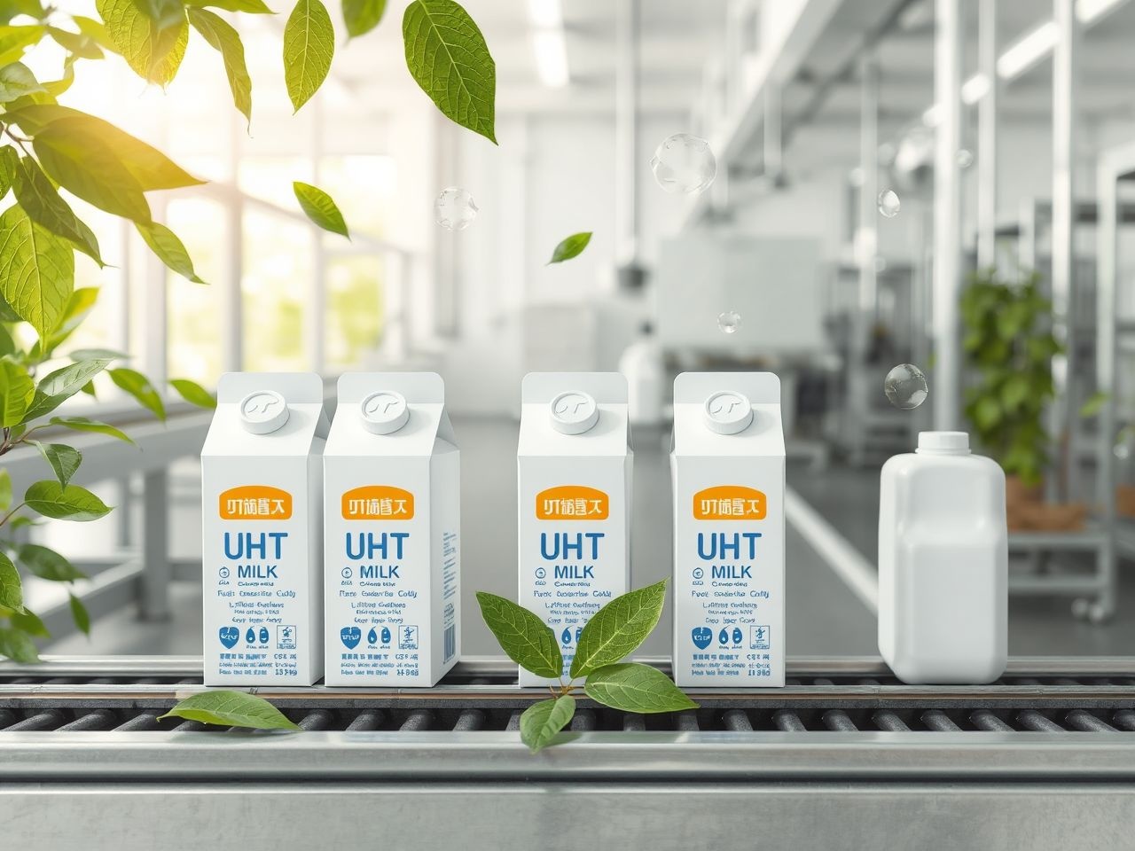 Az UHT csomagolás csökkenti a környezeti lábnyomot fenntarthatóan.